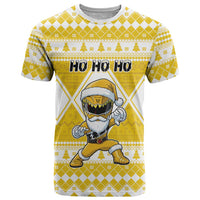 Personalized Power Yellow Ranger Santa Claus T Shirt Funny Christmas - Wonder Print Shop