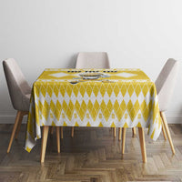 Power Yellow Ranger Santa Claus Tablecloth Funny Christmas - Wonder Print Shop