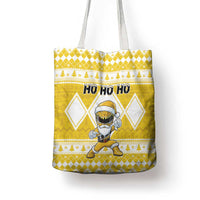 Power Yellow Ranger Santa Claus Tote Bag Funny Christmas - Wonder Print Shop