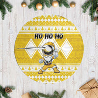 Power Yellow Ranger Santa Claus Tree Skirt Funny Christmas - Wonder Print Shop
