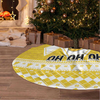 Power Yellow Ranger Santa Claus Tree Skirt Funny Christmas - Wonder Print Shop