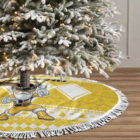 Power Yellow Ranger Santa Claus Tree Skirt Funny Christmas - Wonder Print Shop