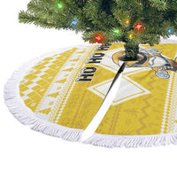Power Yellow Ranger Santa Claus Tree Skirt Funny Christmas - Wonder Print Shop