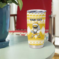 Personalized Power Yellow Ranger Santa Claus Tumbler Cup Funny Christmas - Wonder Print Shop