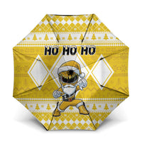 Power Yellow Ranger Santa Claus Umbrella Funny Christmas - Wonder Print Shop