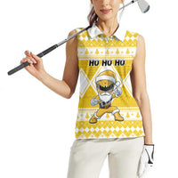 Personalized Power Yellow Ranger Santa Claus Women Sleeveless Polo Shirt Funny Christmas - Wonder Print Shop