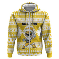 Personalized Power Yellow Ranger Santa Claus Zip Hoodie Funny Christmas - Wonder Print Shop