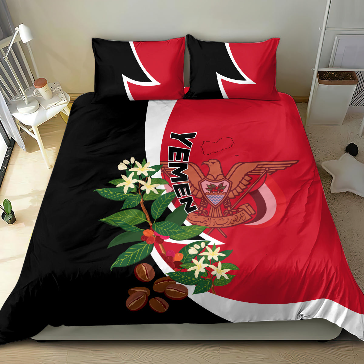 Yemen Unification Day 2024 Bedding Set May 22 Unity Day Flag Style - Wonder Print Shop