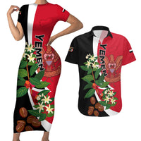 Yemen Unification Day 2024 Couples Matching Short Sleeve Bodycon Dress and Hawaiian Shirt May 22 Unity Day Flag Style - Wonder Print Shop