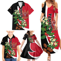 Yemen Unification Day 2024 Family Matching Summer Maxi Dress and Hawaiian Shirt May 22 Unity Day Flag Style - Wonder Print Shop