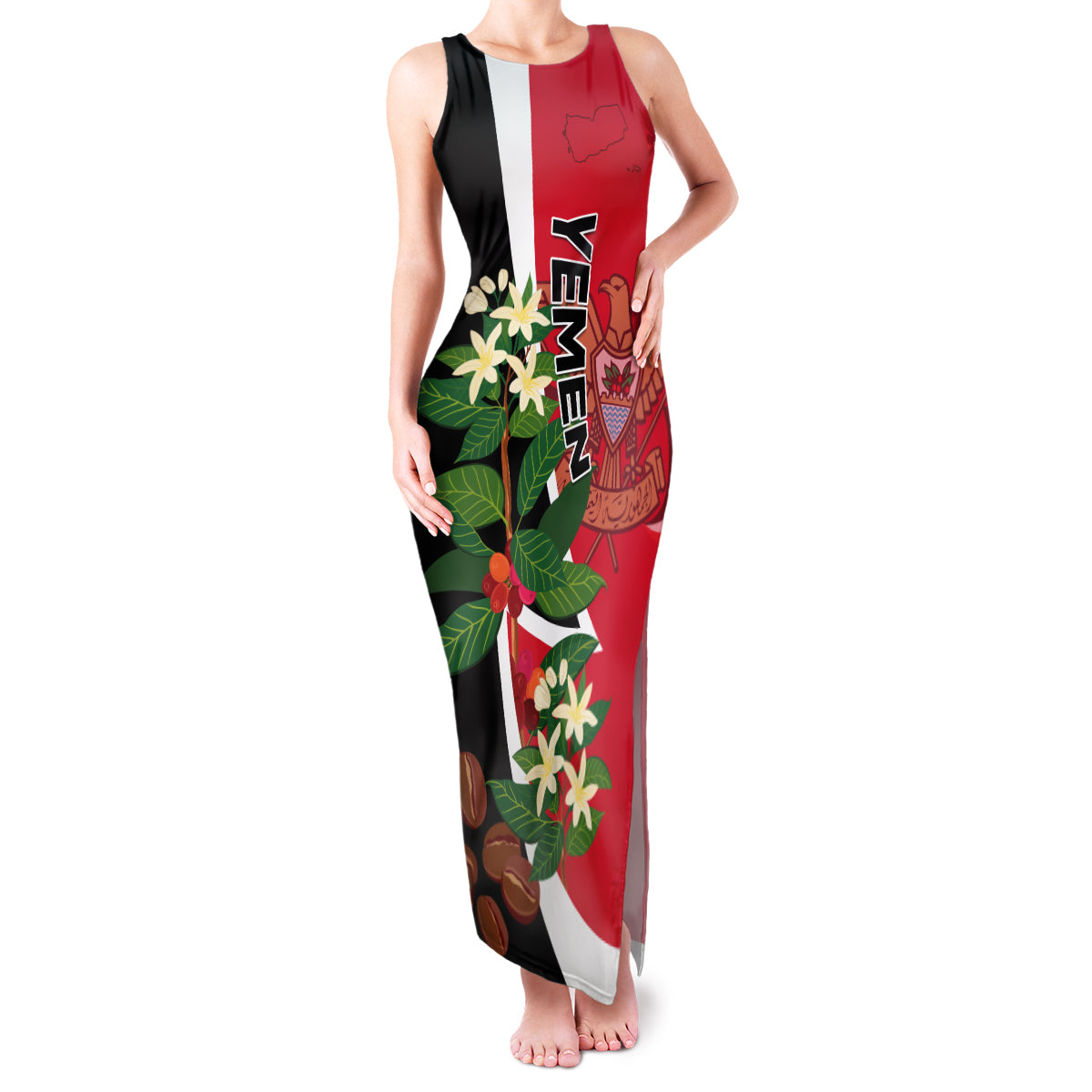 Yemen Unification Day 2024 Family Matching Tank Maxi Dress and Hawaiian Shirt May 22 Unity Day Flag Style - Wonder Print Shop