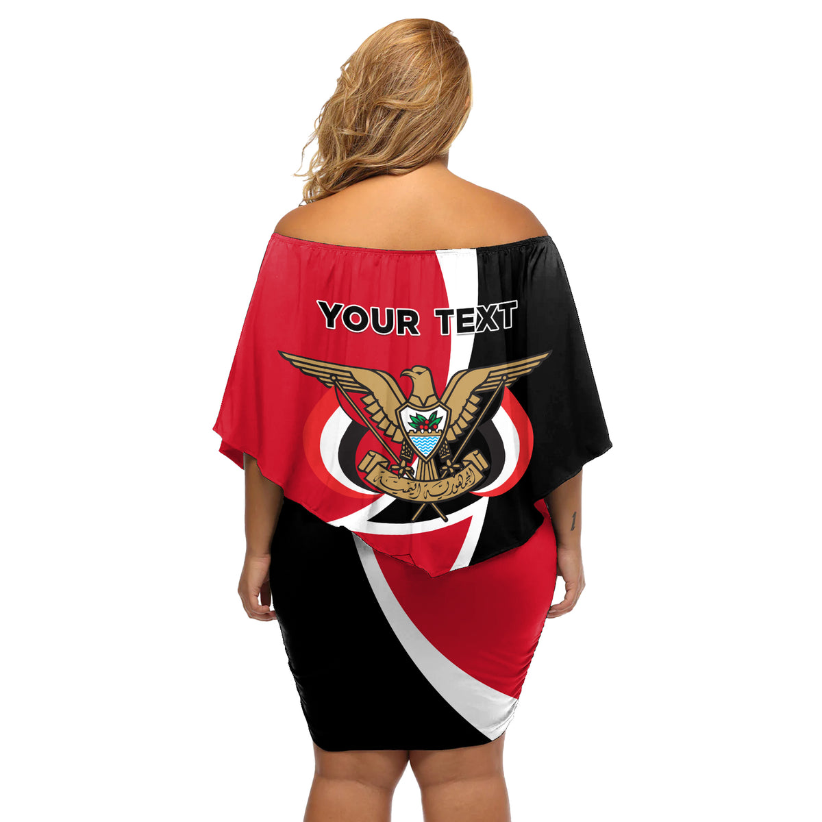 Yemen Unification Day 2024 Off Shoulder Short Dress May 22 Unity Day Flag Style - Wonder Print Shop