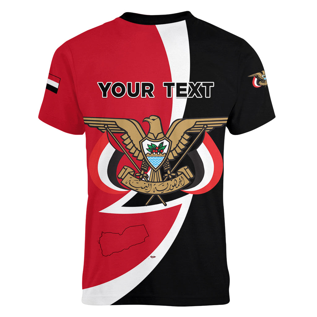 Yemen Unification Day 2024 Women V Neck T Shirt May 22 Unity Day Flag Style - Wonder Print Shop