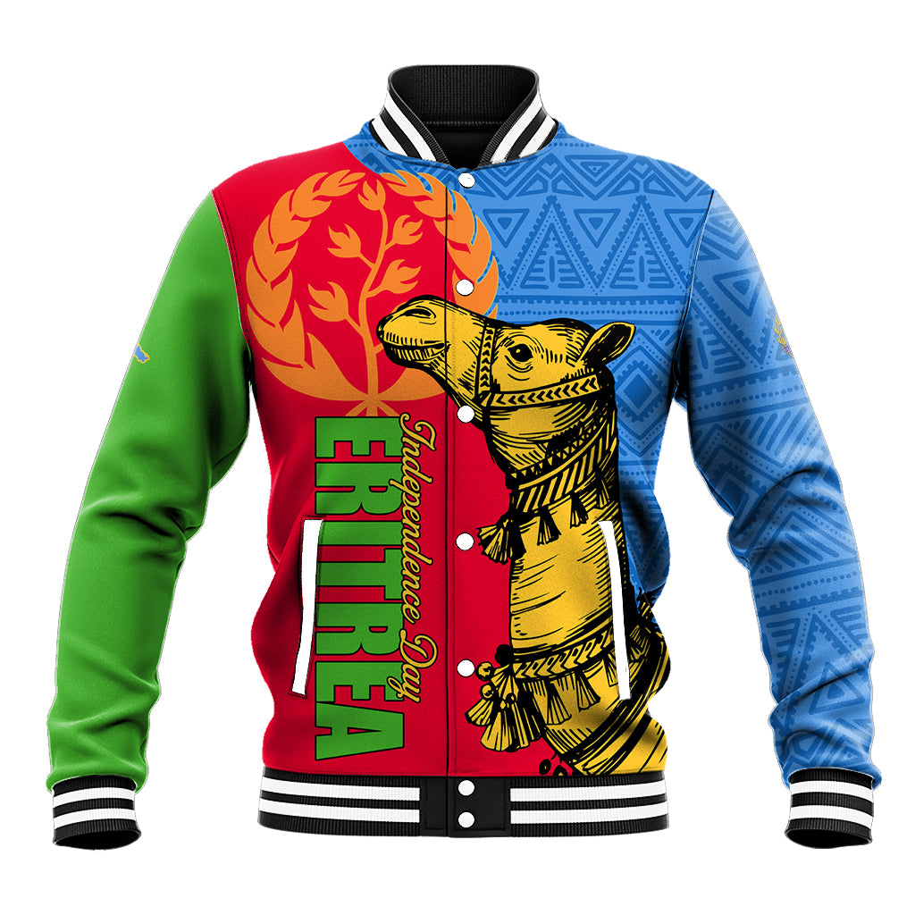 Eritrea Independence Day 2024 Baseball Jacket Eritrean Camel African Pattern - Wonder Print Shop
