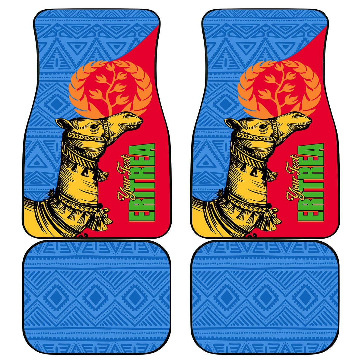 Eritrea Independence Day 2024 Car Mats Eritrean Camel African Pattern - Wonder Print Shop