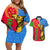 Eritrea Independence Day 2024 Couples Matching Off Shoulder Short Dress and Hawaiian Shirt Eritrean Camel African Pattern - Wonder Print Shop