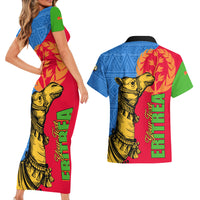Eritrea Independence Day 2024 Couples Matching Short Sleeve Bodycon Dress and Hawaiian Shirt Eritrean Camel African Pattern - Wonder Print Shop