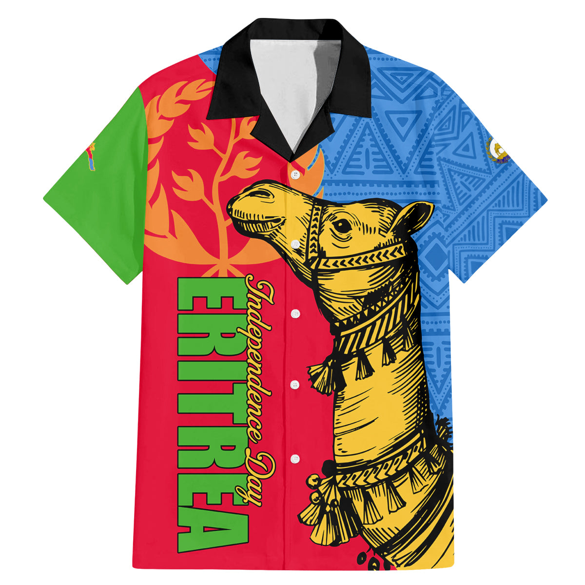 Eritrea Independence Day 2024 Family Matching Mermaid Dress and Hawaiian Shirt Eritrean Camel African Pattern - Wonder Print Shop