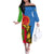 Eritrea Independence Day 2024 Family Matching Off Shoulder Long Sleeve Dress and Hawaiian Shirt Eritrean Camel African Pattern - Wonder Print Shop