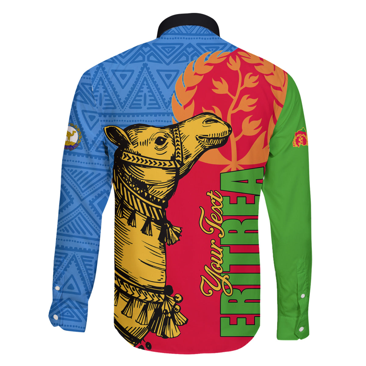 Eritrea Independence Day 2024 Family Matching Off Shoulder Maxi Dress and Hawaiian Shirt Eritrean Camel African Pattern - Wonder Print Shop