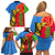 Eritrea Independence Day 2024 Family Matching Off Shoulder Short Dress and Hawaiian Shirt Eritrean Camel African Pattern - Wonder Print Shop