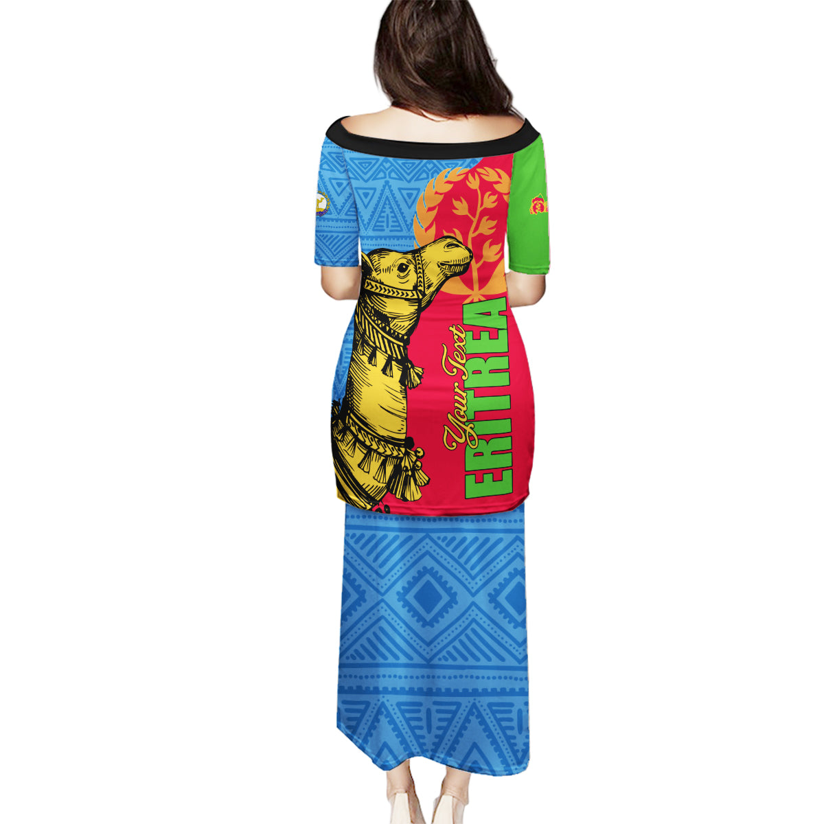 Eritrea Independence Day 2024 Family Matching Puletasi and Hawaiian Shirt Eritrean Camel African Pattern - Wonder Print Shop