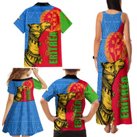 Eritrea Independence Day 2024 Family Matching Tank Maxi Dress and Hawaiian Shirt Eritrean Camel African Pattern - Wonder Print Shop