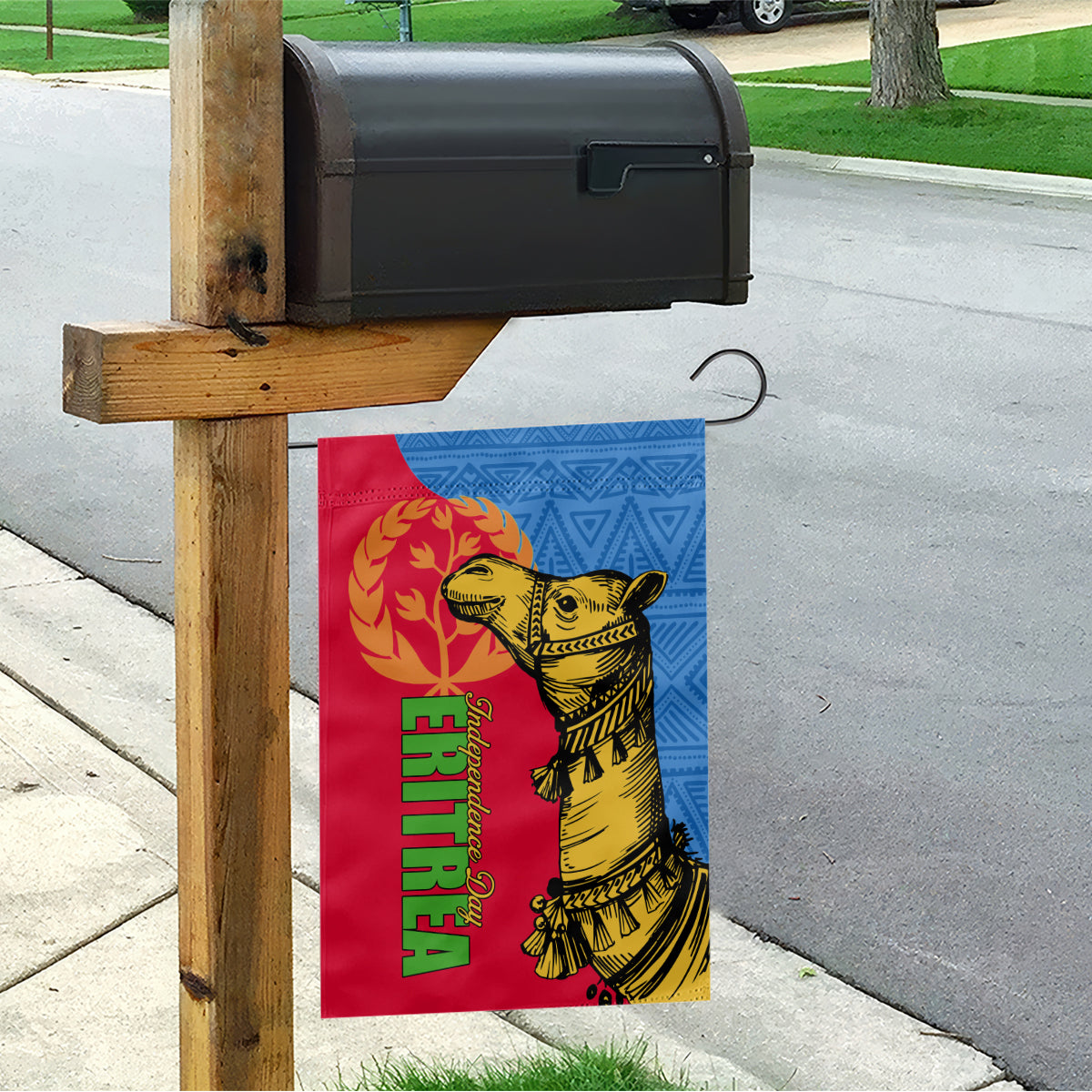 Eritrea Independence Day 2024 Garden Flag Eritrean Camel African Pattern - Wonder Print Shop