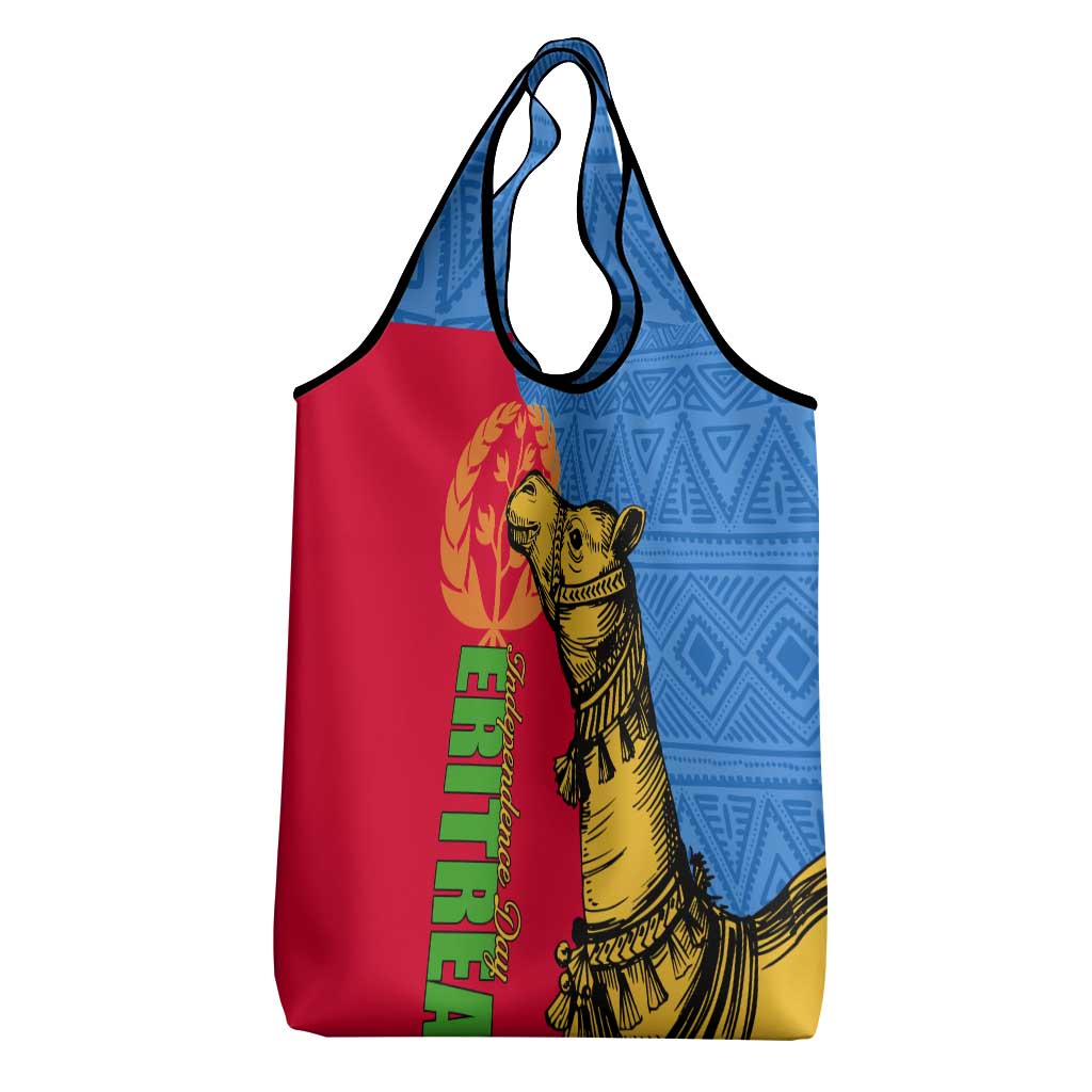 Eritrea Independence Day 2024 Grocery Bag Eritrean Camel African Pattern