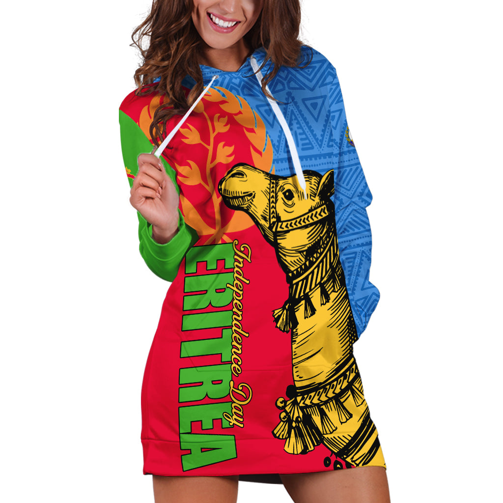 Eritrea Independence Day 2024 Hoodie Dress Eritrean Camel African Pattern - Wonder Print Shop