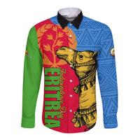 Eritrea Independence Day 2024 Long Sleeve Button Shirt Eritrean Camel African Pattern - Wonder Print Shop