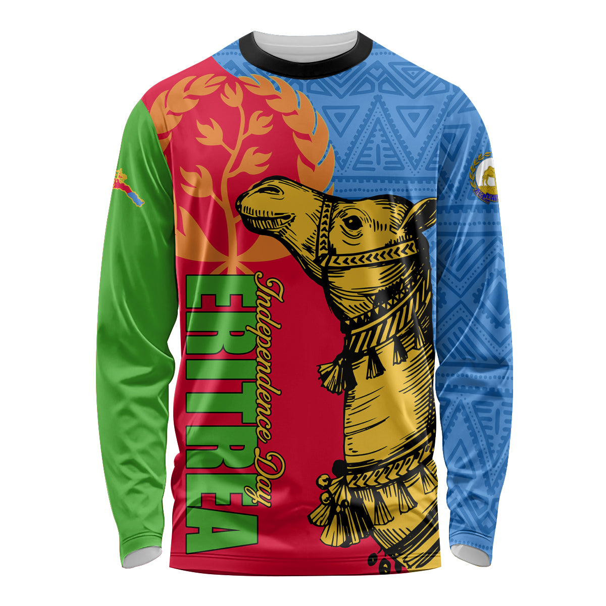 Eritrea Independence Day 2024 Long Sleeve Shirt Eritrean Camel African Pattern - Wonder Print Shop