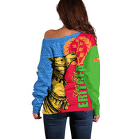 Eritrea Independence Day 2024 Off Shoulder Sweater Eritrean Camel African Pattern - Wonder Print Shop