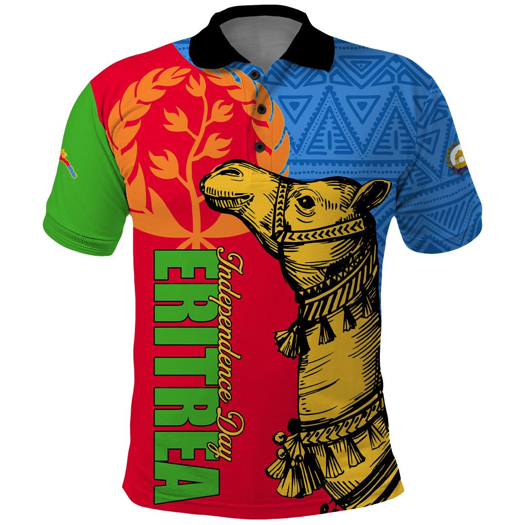 Eritrea Independence Day 2024 Polo Shirt Eritrean Camel African Pattern - Wonder Print Shop