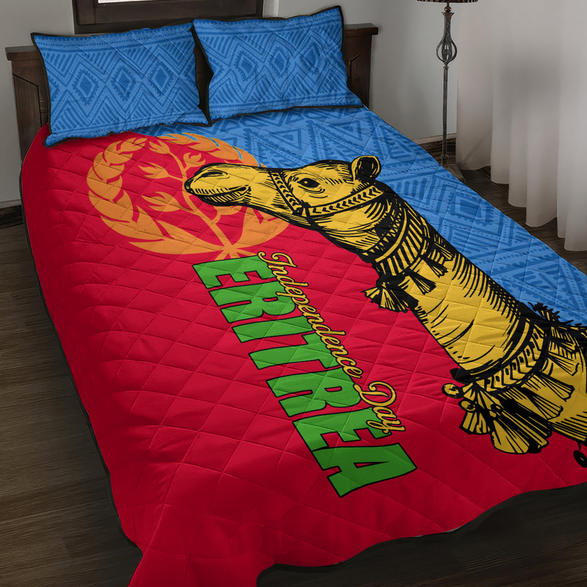 Eritrea Independence Day 2024 Quilt Bed Set Eritrean Camel African Pattern - Wonder Print Shop