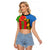 Eritrea Independence Day 2024 Raglan Cropped T Shirt Eritrean Camel African Pattern - Wonder Print Shop
