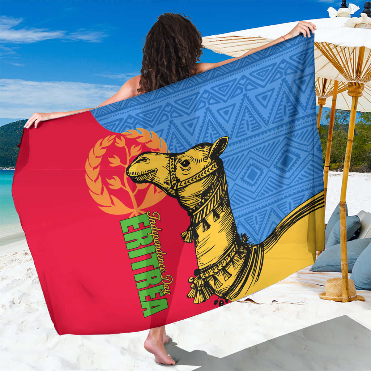Eritrea Independence Day 2024 Sarong Eritrean Camel African Pattern - Wonder Print Shop