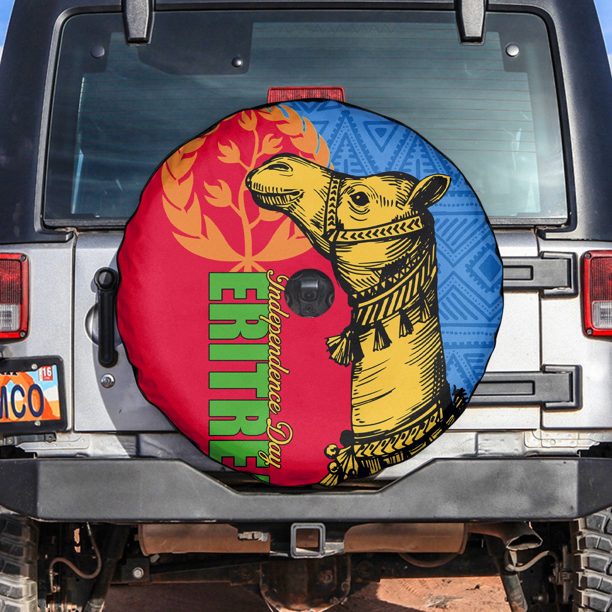 Eritrea Independence Day 2024 Spare Tire Cover Eritrean Camel African Pattern - Wonder Print Shop