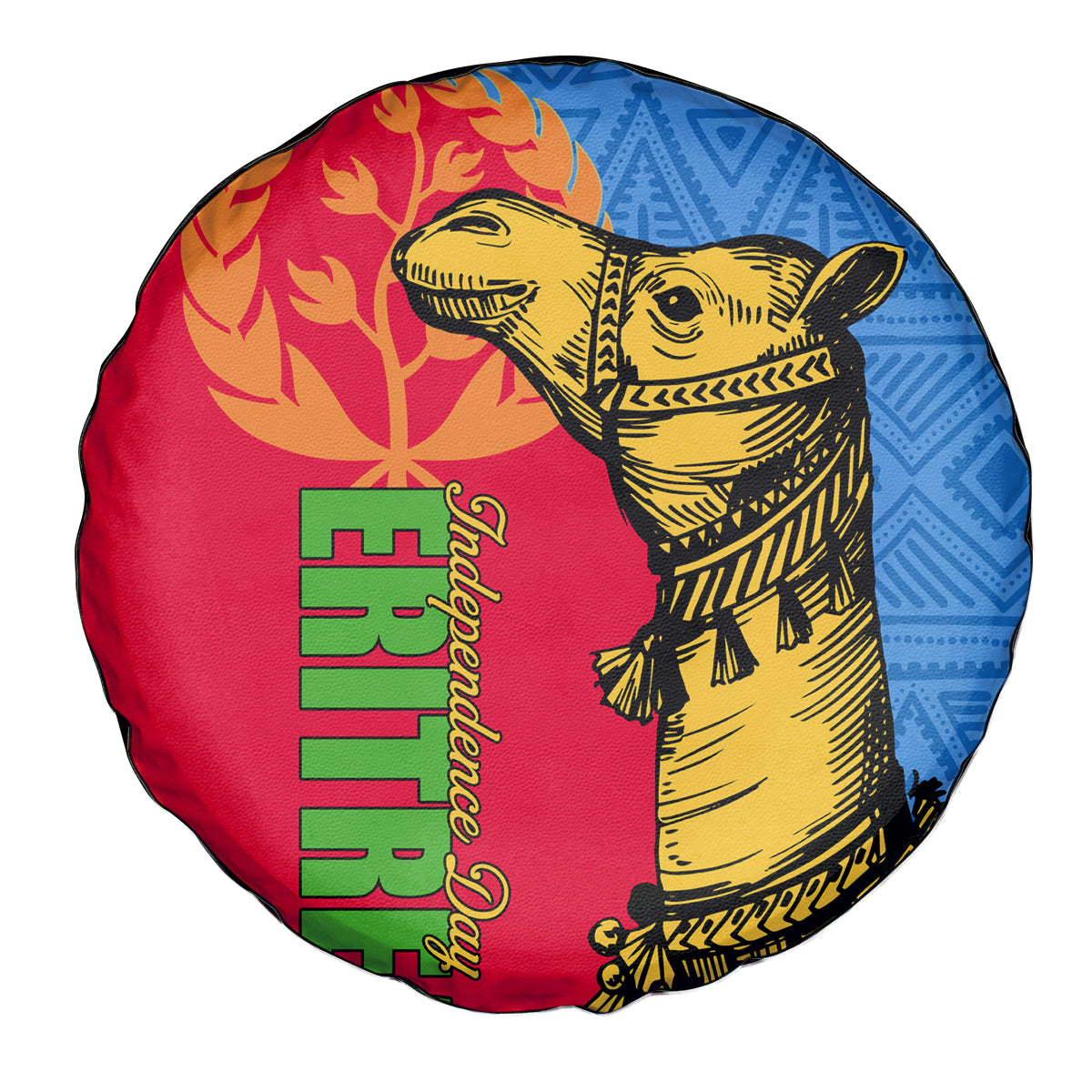 Eritrea Independence Day 2024 Spare Tire Cover Eritrean Camel African Pattern - Wonder Print Shop