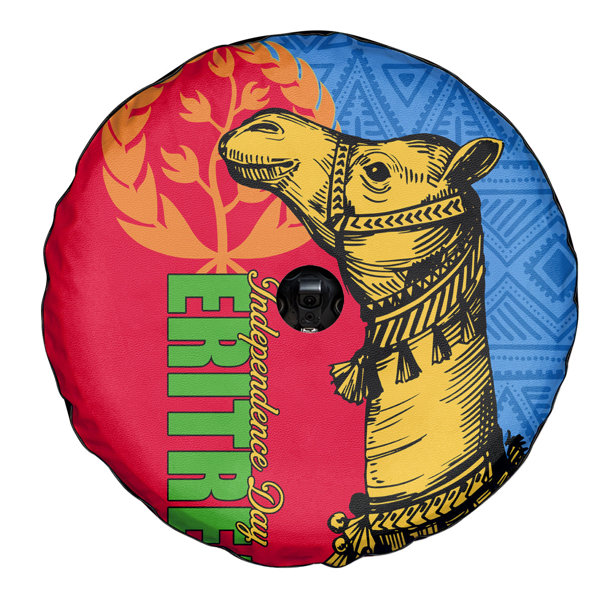 Eritrea Independence Day 2024 Spare Tire Cover Eritrean Camel African Pattern - Wonder Print Shop