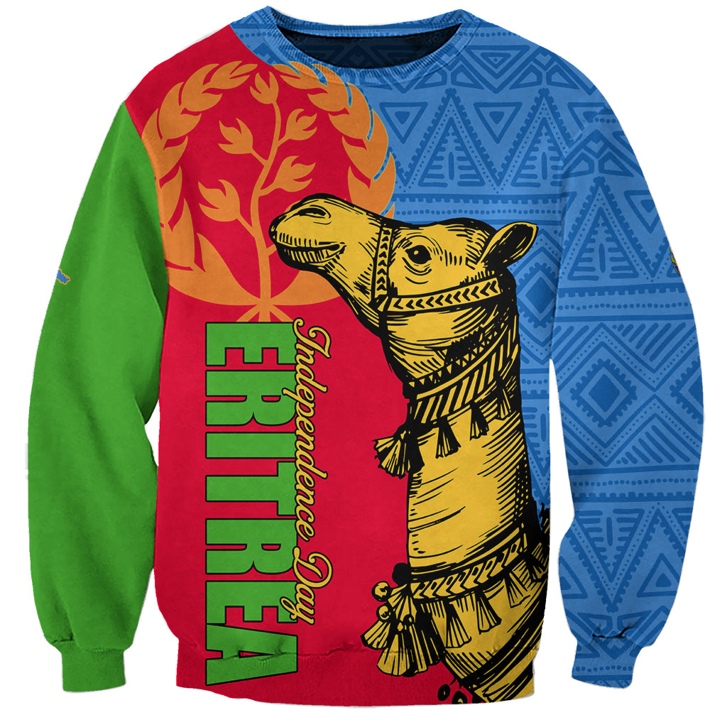 Eritrea Independence Day 2024 Sweatshirt Eritrean Camel African Pattern - Wonder Print Shop