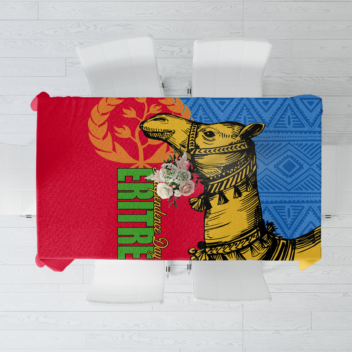 Eritrea Independence Day 2024 Tablecloth Eritrean Camel African Pattern - Wonder Print Shop