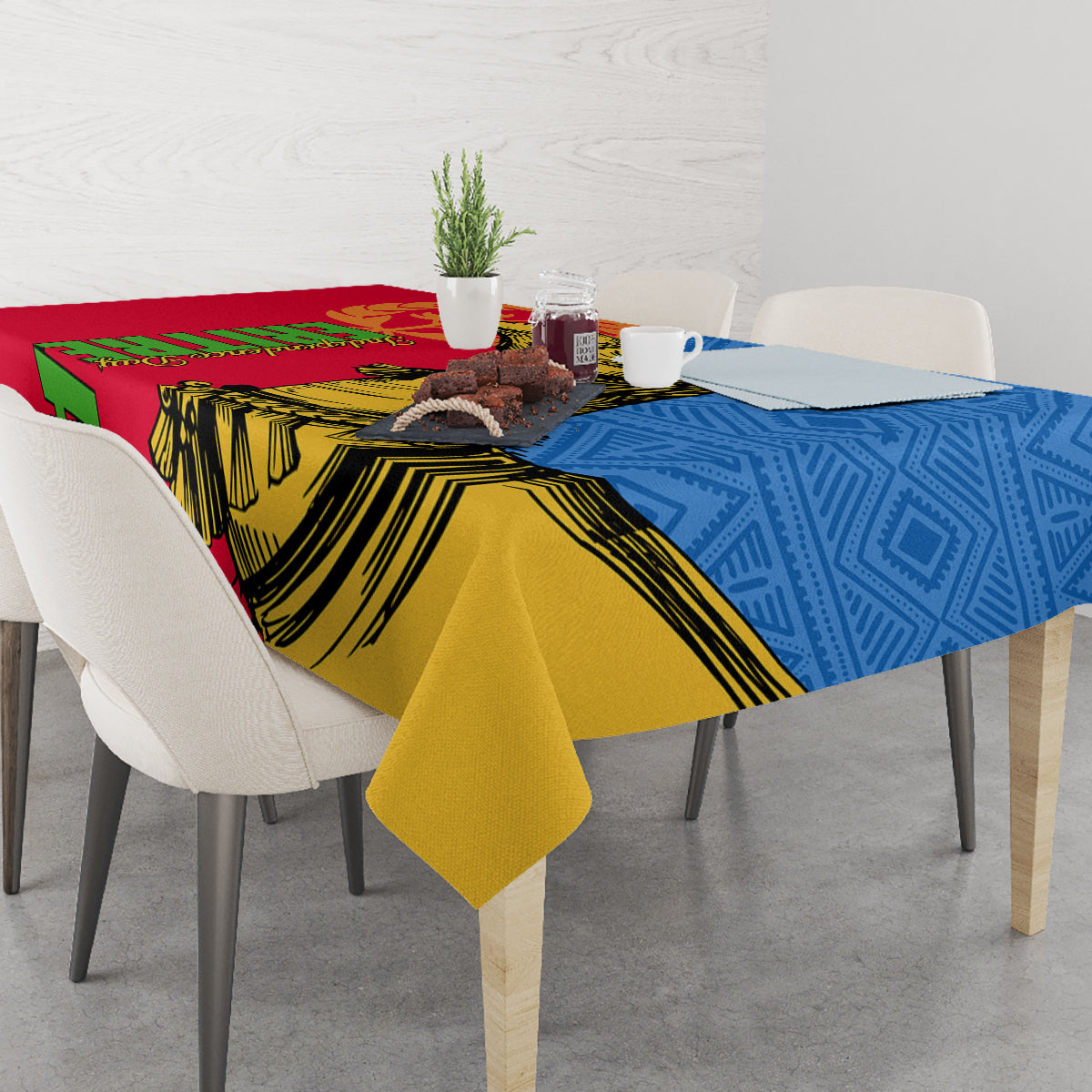 Eritrea Independence Day 2024 Tablecloth Eritrean Camel African Pattern - Wonder Print Shop