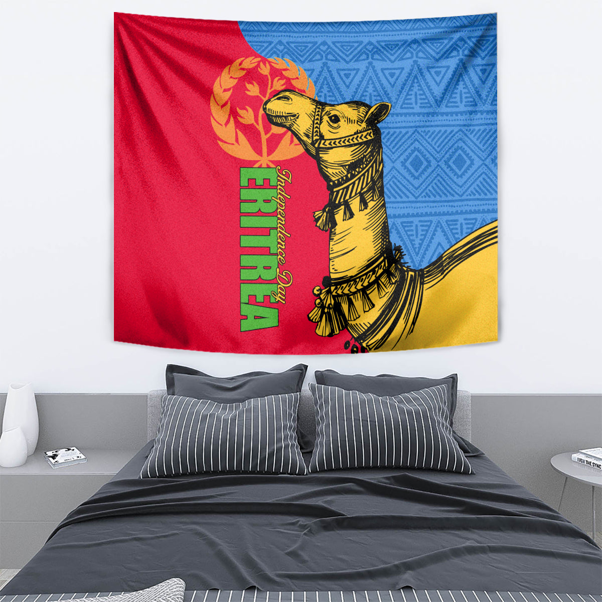 Eritrea Independence Day 2024 Tapestry Eritrean Camel African Pattern - Wonder Print Shop