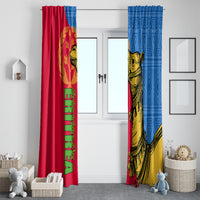 Eritrea Independence Day 2024 Window Curtain Eritrean Camel African Pattern - Wonder Print Shop
