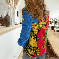 Eritrea Independence Day 2024 Women Casual Shirt Eritrean Camel African Pattern - Wonder Print Shop