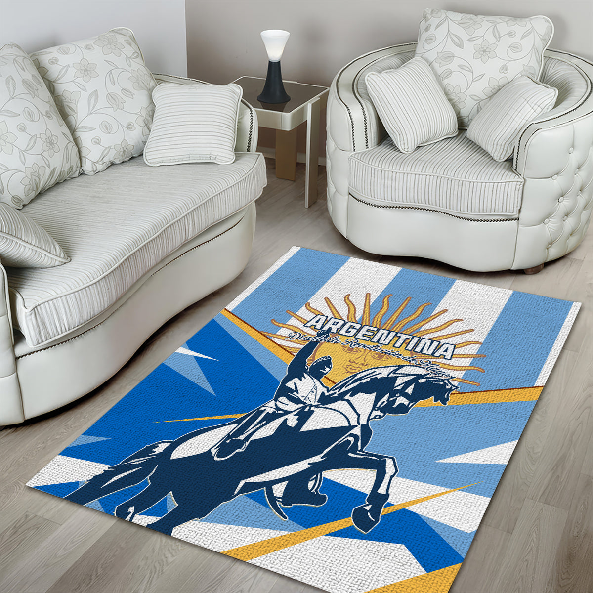 Argentina Revolution Day Area Rug Sol de Mayo Warrior - Wonder Print Shop