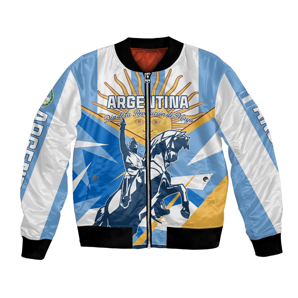 Argentina Revolution Day Bomber Jacket Sol de Mayo Warrior - Wonder Print Shop