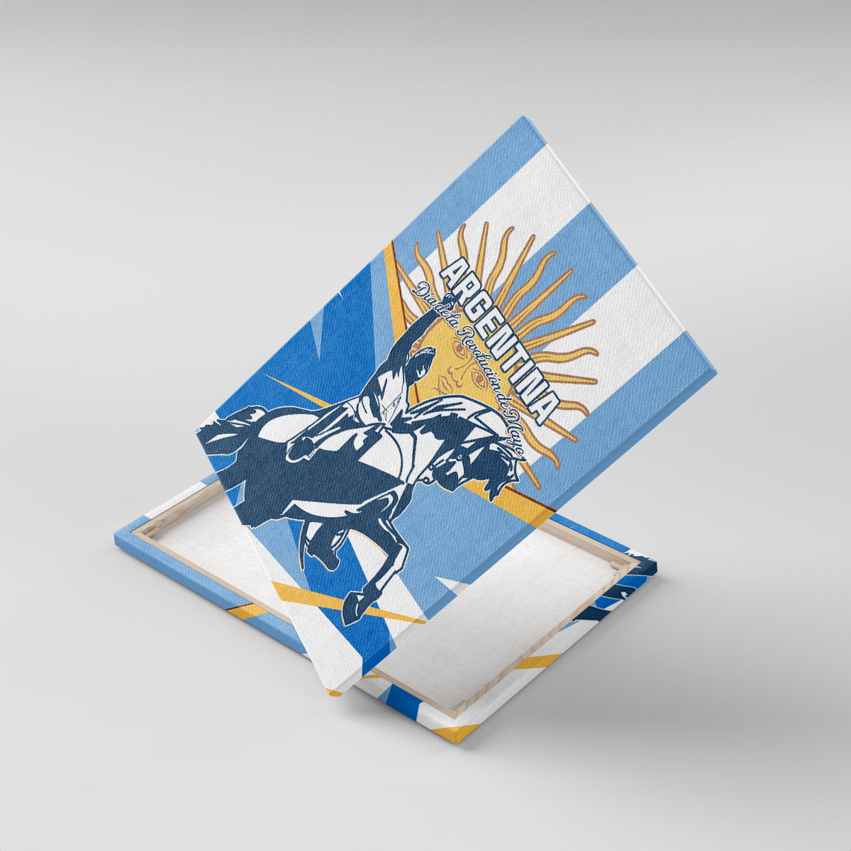 Argentina Revolution Day Canvas Wall Art Sol de Mayo Warrior - Wonder Print Shop