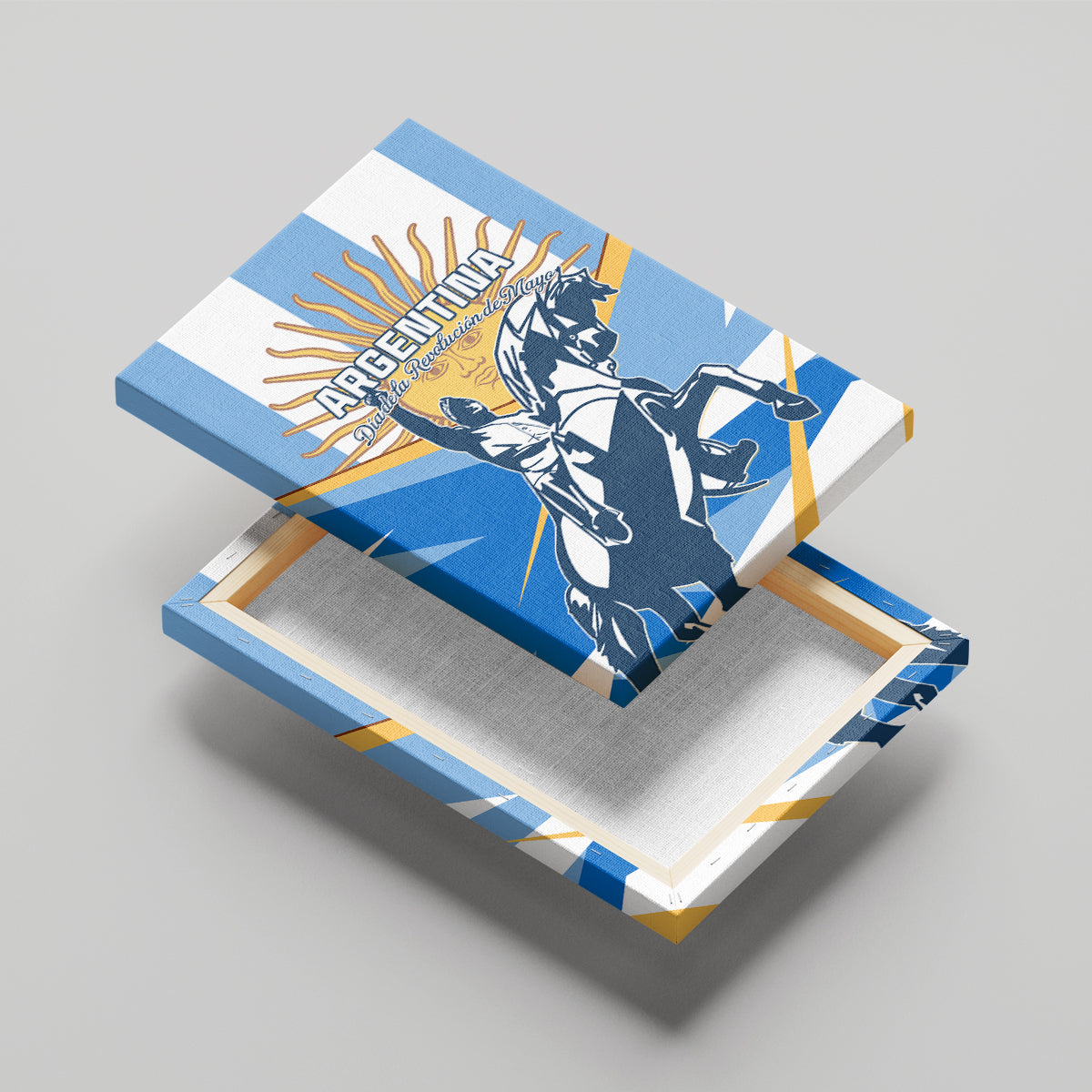 Argentina Revolution Day Canvas Wall Art Sol de Mayo Warrior - Wonder Print Shop